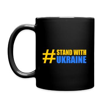 stand with ukraine - Full Colour Mug - black - Left