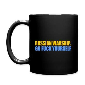russian warship go f yourself - Full Colour Mug - black - Left