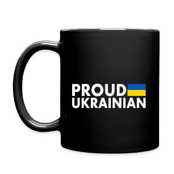 Proud ukrainian - Full Colour Mug - black - Left