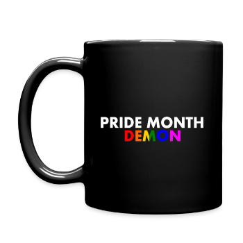 pride month demon - Tasse einfarbig - Schwarz - Links