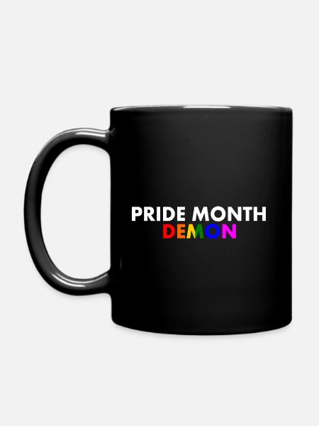 pride month demon - Tasse einfarbig - Schwarz