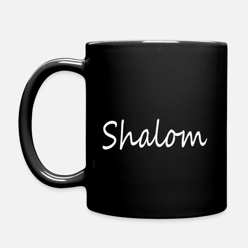 Shalom - Tasse einfarbig - Schwarz