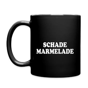 Schade Marmelade - Tasse einfarbig - Schwarz - Links