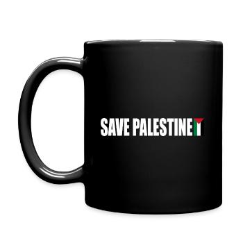 SAVE PALESTINE - Full Colour Mug - black - Left