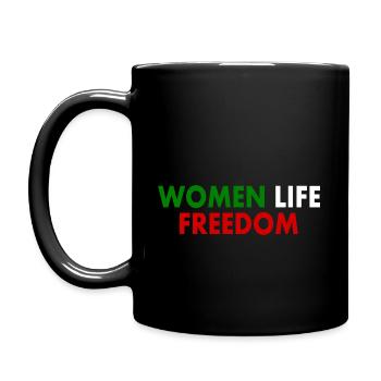 Women life freedom - Mug uni - noir - Gauche