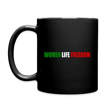 Women life freedom - Mug uni - noir - Gauche