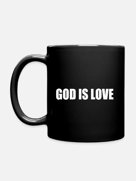 God is love - Tasse einfarbig - Schwarz