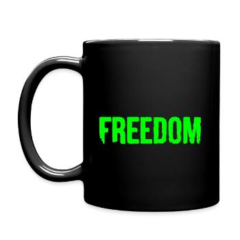 Freedom - Tasse einfarbig - Schwarz - Links