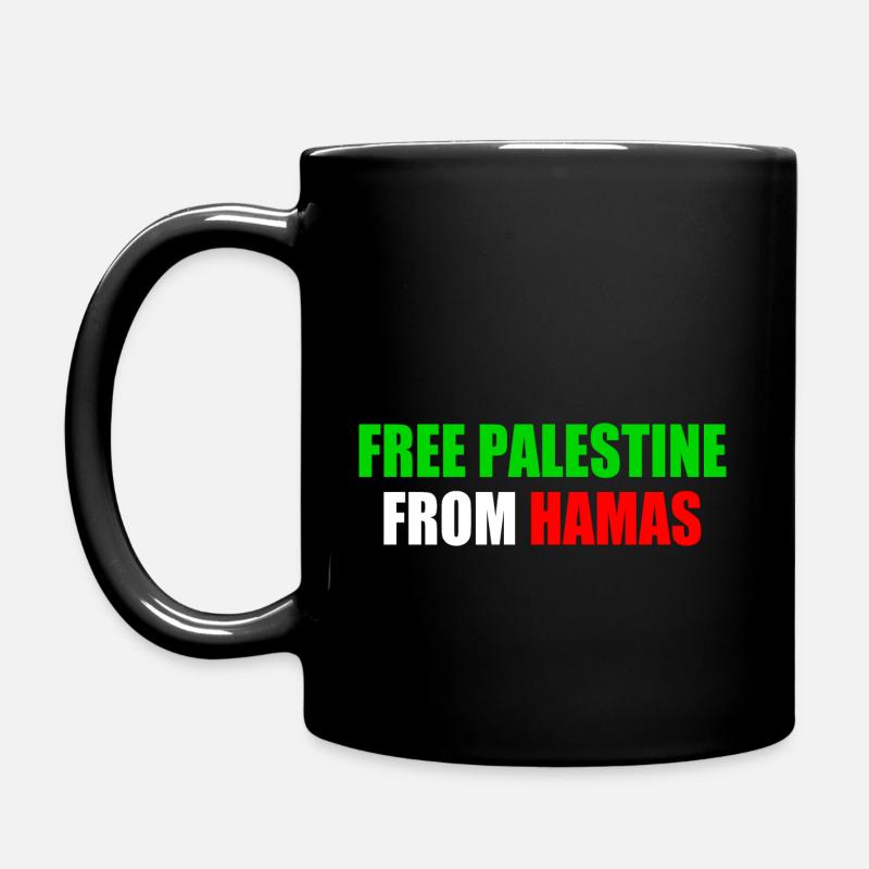 Free palestine - Tasse einfarbig - Schwarz