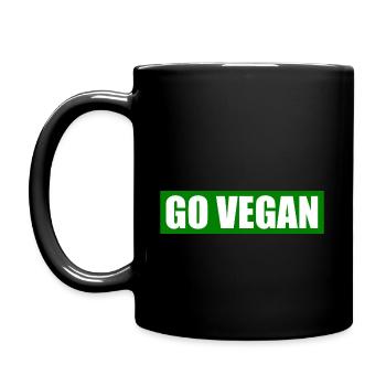 Go vegan - Mug uni - noir - Gauche