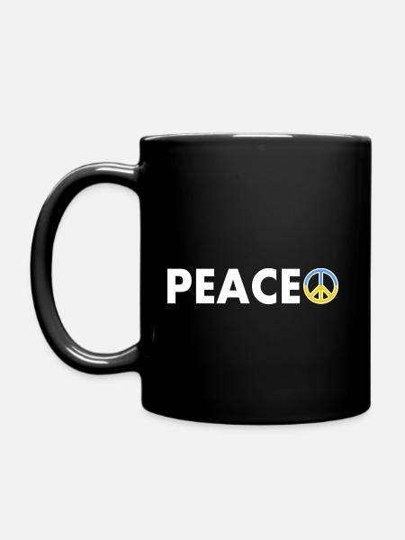 peace - Tasse einfarbig - Schwarz