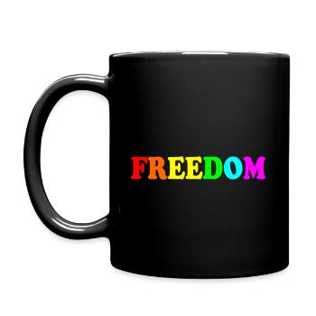 Freedom - Tasse einfarbig - Schwarz - Links