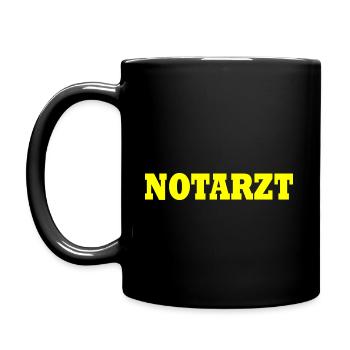 Notarzt - Tasse einfarbig - Schwarz - Links
