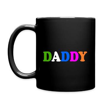 Daddy - Tasse einfarbig - Schwarz - Links