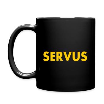 Servus - Tasse einfarbig - Schwarz - Links