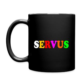 servus - Tasse einfarbig - Schwarz - Links