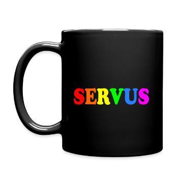 Servus - Tasse einfarbig - Schwarz - Links