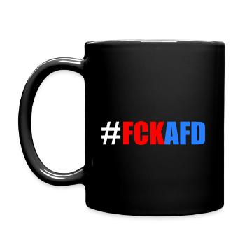 Fck afd - Tasse einfarbig - Schwarz - Links