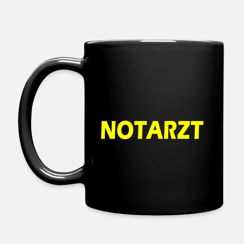 Notarzt - Tasse einfarbig - Schwarz