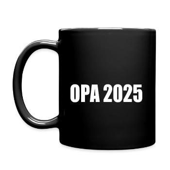 Opa 2025 - Tasse einfarbig - Schwarz - Links