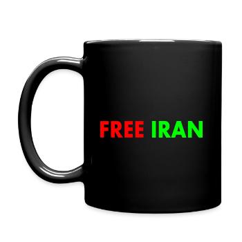 Free iran - Mug uni - noir - Gauche
