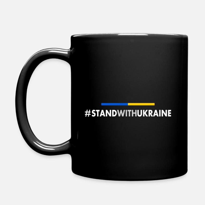 Stand with ukraine - Tasse einfarbig - Schwarz