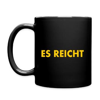 Es reicht - Tasse einfarbig - Schwarz - Links