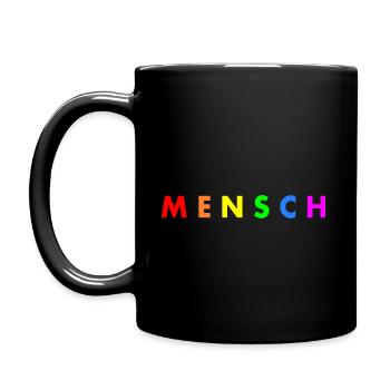 Mensch - Tasse einfarbig - Schwarz - Links