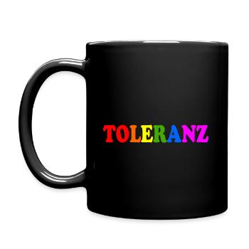 Toleranz - Tasse einfarbig - Schwarz - Links