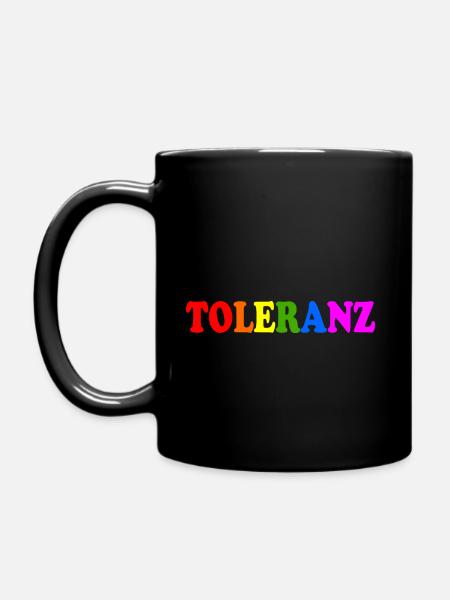 Toleranz - Tasse einfarbig - Schwarz