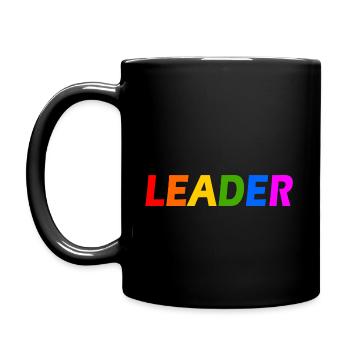 Leader - Tasse einfarbig - Schwarz - Links