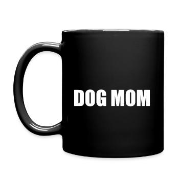 Dog mom - Tasse einfarbig - Schwarz - Links