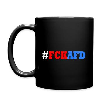 Fck afd - Tasse einfarbig - Schwarz - Links