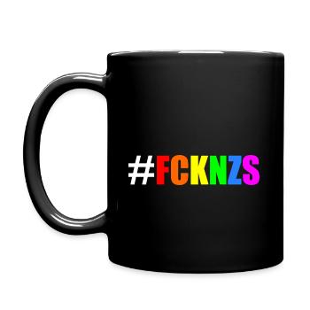 Fck nzs - Tasse einfarbig - Schwarz - Links