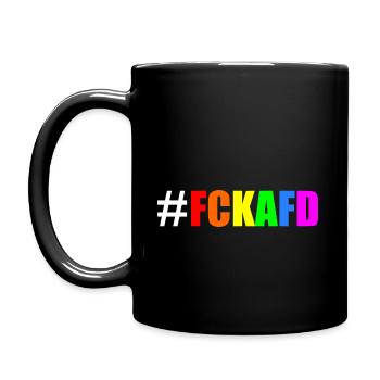 Fck afd - Tasse einfarbig - Schwarz - Links