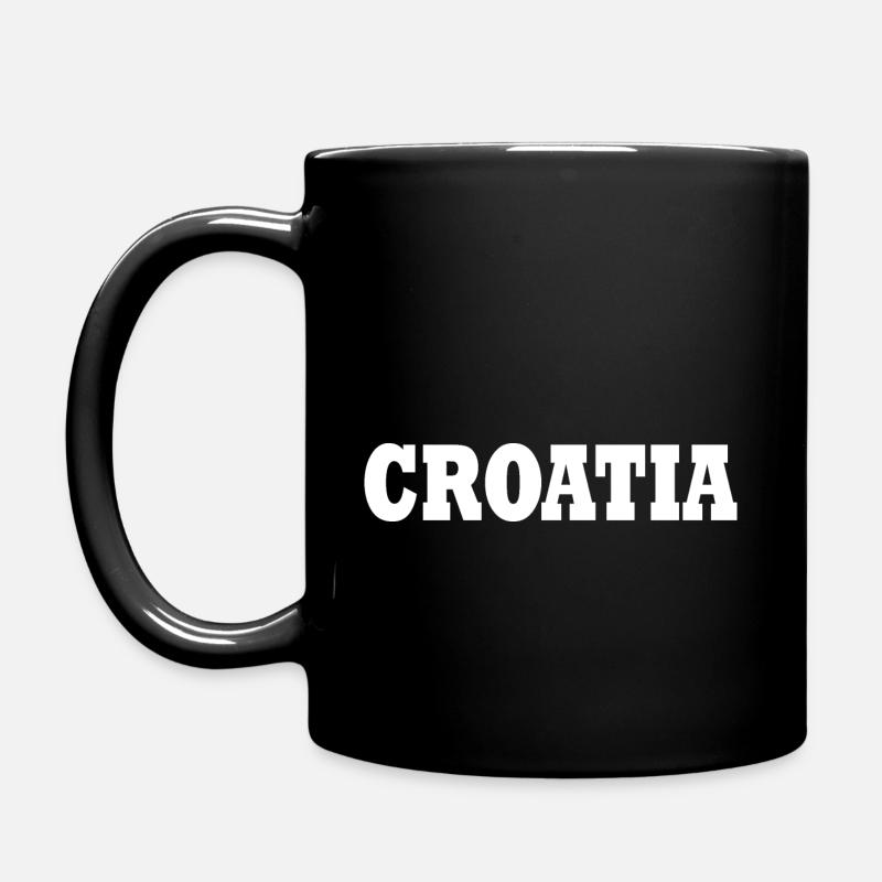 Kroatien - Tasse einfarbig - Schwarz
