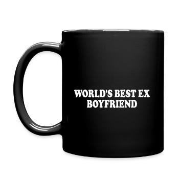 worlds best ex boyfriend - Tasse einfarbig - Schwarz - Links