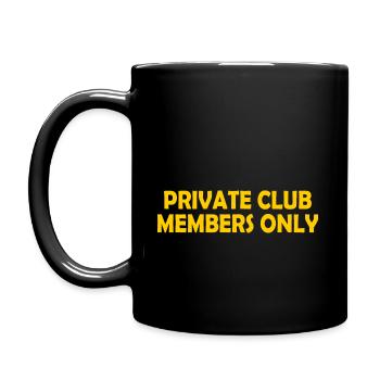 private club members only - Full Colour Mug - black - Left