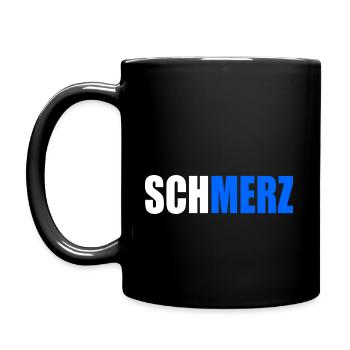Schmerz no merz - Tasse einfarbig - Schwarz - Links