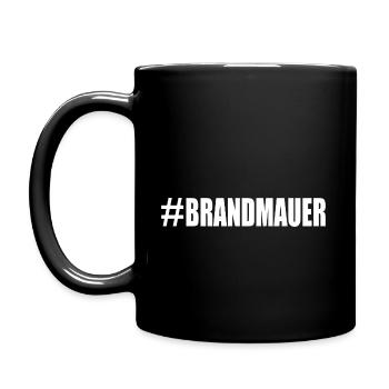 brandmauer - Tasse einfarbig - Schwarz - Links