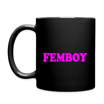 Femboy - Tasse einfarbig - Schwarz - Links