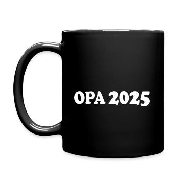 Opa 2025 - Tasse einfarbig - Schwarz - Links
