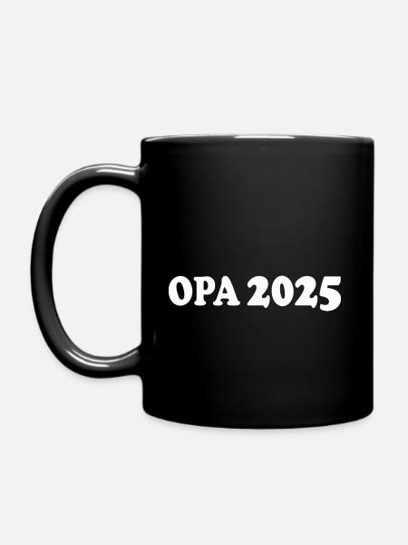 Opa 2025 - Tasse einfarbig - Schwarz