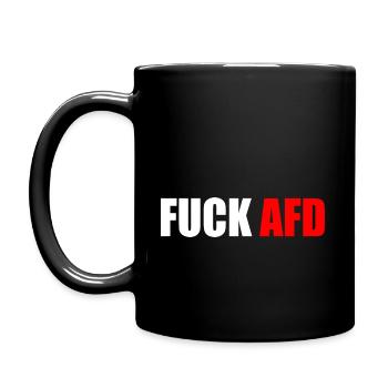 Fuck afd - Tasse einfarbig - Schwarz - Links