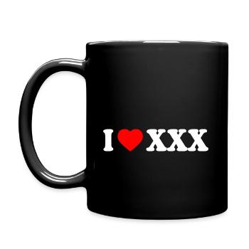 I love xxx - Full Colour Mug - black - Left