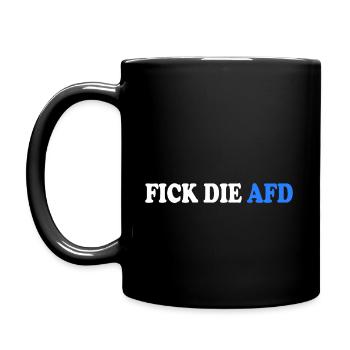 Fick die afd - Tasse einfarbig - Schwarz - Links