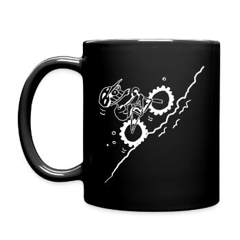 MOUNTAINBIKE! - Tasse einfarbig - Schwarz - Links