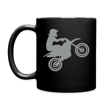 Motocross - Tasse einfarbig - Schwarz - Links