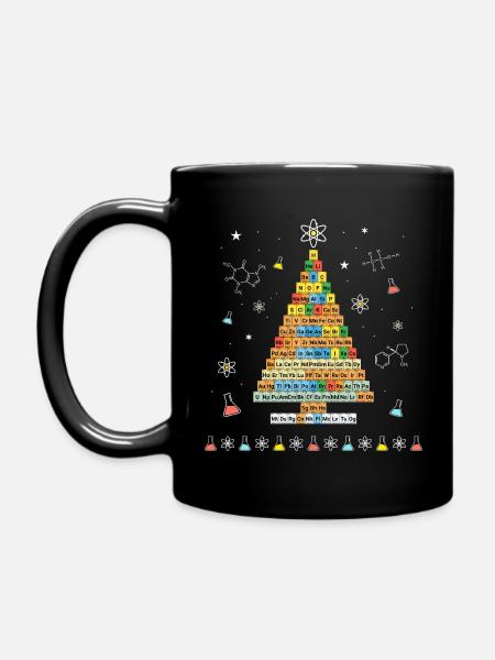 Chemistree Christmas Tree Periodic Table Chemistry - Full Colour Mug - black