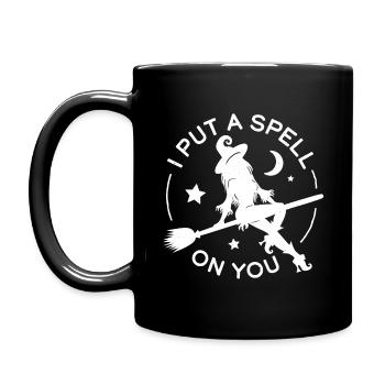 Je t’ai mis un sort Sorcière Halloween - Mug uni - noir - Gauche